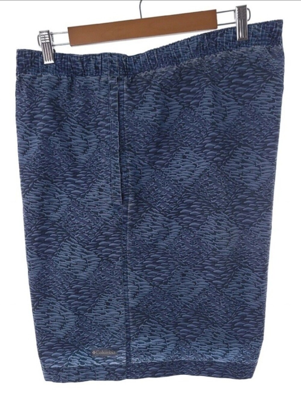 Columbia XCO Blue Fish Swimming Trunks Inner Mesh Mens Size XL